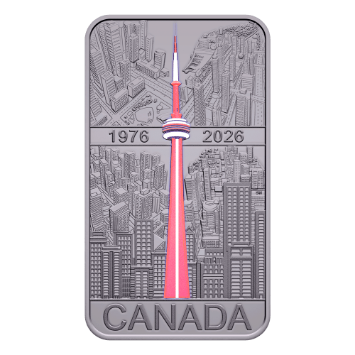 1 oz 2026 50th Anniversary of the CN Tower Proof Rectangular Silver Coin | Royal Canadian Mint