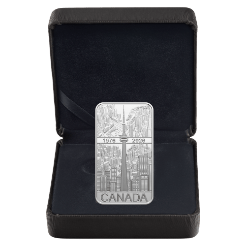 1 oz 2026 50th Anniversary of the CN Tower Proof Rectangular Silver Coin | Royal Canadian Mint