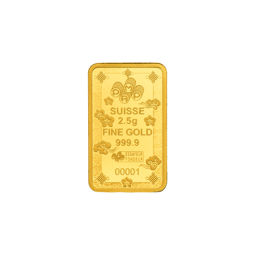 2.5 gram Lucky Cat Gold Bar | PAMP Suisse