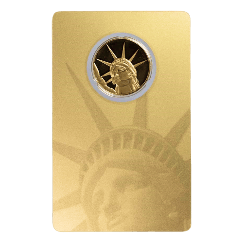 1/4 oz Solomon Islands Lady Liberty Gold Coin in Assay Card | PAMP Suisse