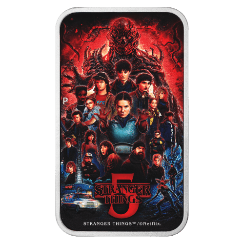 1 oz 2026 Stranger Things: Season 5 Colourized Rectangular Shaped Silver Coin | Perth Mint