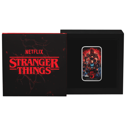 1 oz 2026 Stranger Things: Season 5 Colourized Rectangular Shaped Silver Coin | Perth Mint