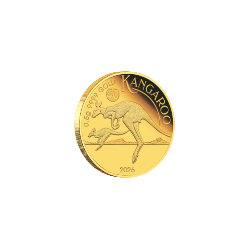 0.5 gram 2026 Australian Mini Roo Proof Gold Coin in Card | Perth Mint