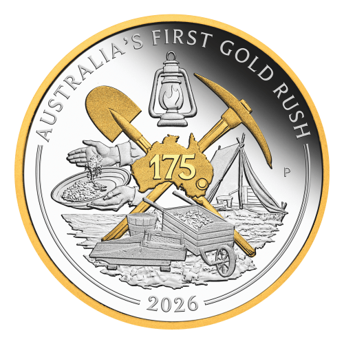 1 oz 2026 175th Anniversary Australia's First Gold Rush Gilded Proof Silver Coin | Perth Mint