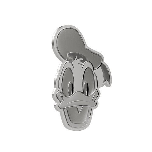 1/2 oz Disney Iconic Expressions: Donald Duck Shaped Proof Silver Coin | Agoro by New Zealand Mint