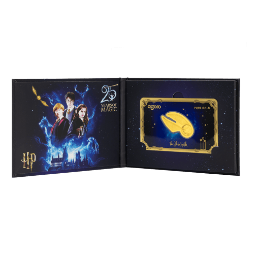 0.1 gram Harry Potter 25 Years of Magic: The Golden Snitch Shaped Proof Gold Coin | Agoro by New Zealand Mint