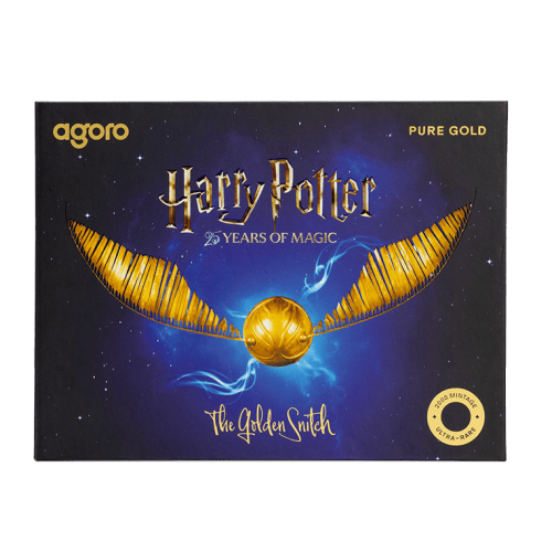 0.1 gram Harry Potter 25 Years of Magic: The Golden Snitch Shaped Proof Gold Coin | Agoro by New Zealand Mint