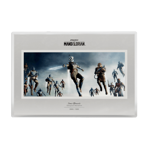 1 oz Star Wars Legends of Mandalore: Taking Back Mandalore Colourized Silver Foil | Agoro by New Zealand Mint