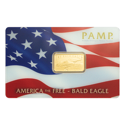 5 gram America the Free: Bald Eagle Gold Bar | PAMP Suisse