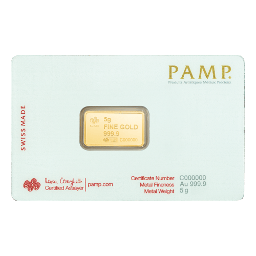 5 gram America the Free: Bald Eagle Gold Bar | PAMP Suisse