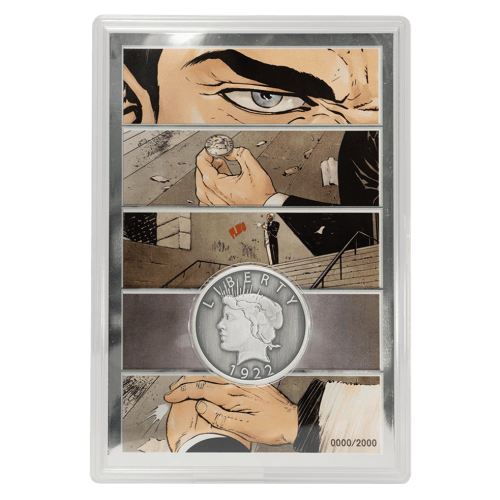 2/3 oz DC Comics: Two Face Antiqued Silver Coin and Proof Foil Set | Agoro by New Zealand Mint