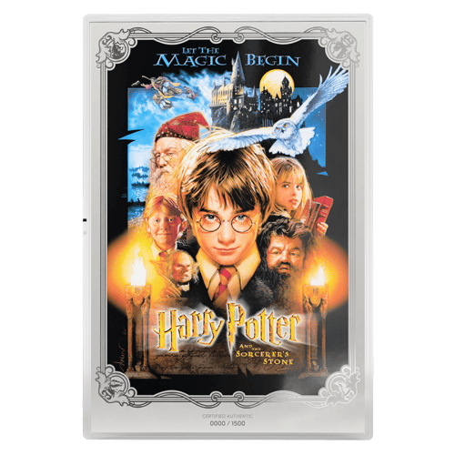 1 oz Harry Potter Movie Posters: Harry Potter and The Sorcerer's Stone Colourized Silver Foil | Agoro by New Zealand Mint