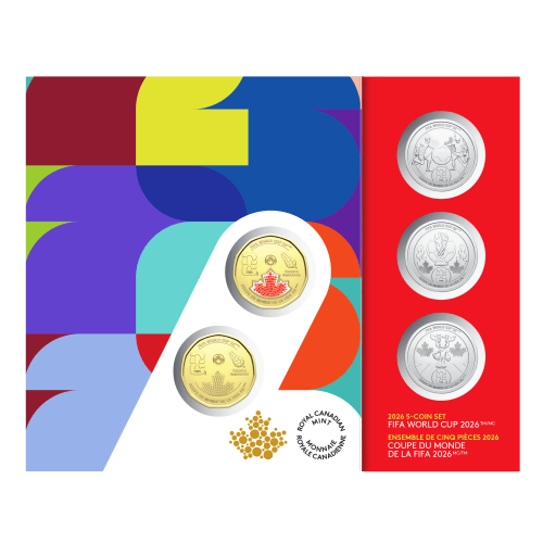 Set of 5 x 2026 FIFA World Cup Gift Coins | Royal Canadian Mint