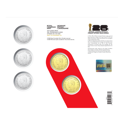 Set of 5 x 2026 FIFA World Cup Gift Coins | Royal Canadian Mint