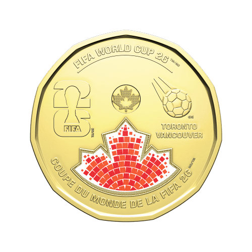 2026 FIFA World Cup Colourized $1 Coin Roll | Royal Canadian Mint