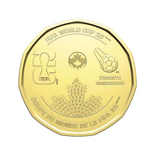 2026 FIFA World Cup Non Colourized $1 Coin Roll | Royal Canadian Mint