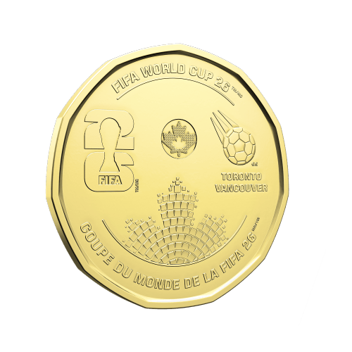 2026 FIFA World Cup Non Colourized $1 Coin Roll | Royal Canadian Mint