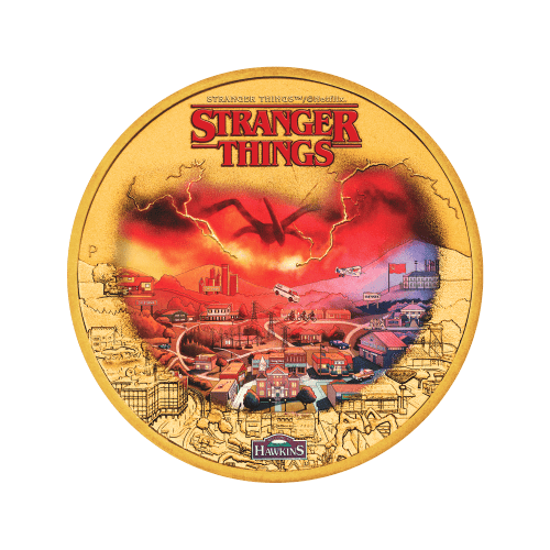 2026 Stranger Things: Welcome to Hawkins Gold Plated Coin in Card | Perth Mint