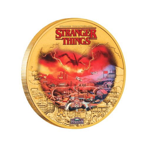 2026 Stranger Things: Welcome to Hawkins Gold Plated Coin in Card | Perth Mint