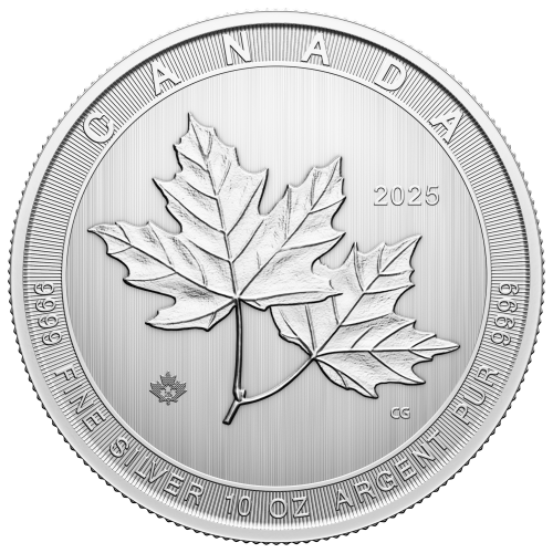 10 oz 2025 Magnificent Maple Leaves Silver Coin | Royal Canadian Mint