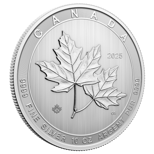 10 oz 2025 Magnificent Maple Leaves Silver Coin | Royal Canadian Mint