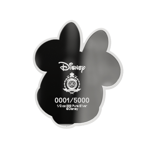1/2 oz Disney Iconic Expressions: Minnie Mouse Shaped Proof Silver Coin | Agoro by New Zealand Mint