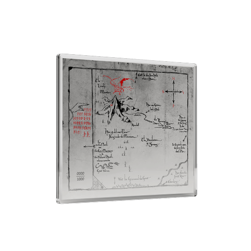 The Hobbit Trilogy: Artifacts of Middle Earth Thorin's Map and Key Silver Coin and Foil Set | Agoro by New Zealand Mint