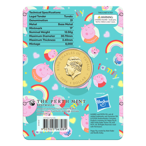 2026 Peppa Pig: Family Collector Coin in Card | Perth Mint