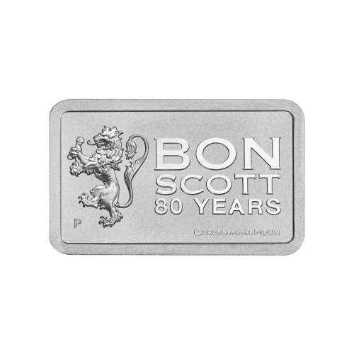 10 gram 2026 Bon Scott 80th Anniversary Silver Bar in Card | Perth Mint