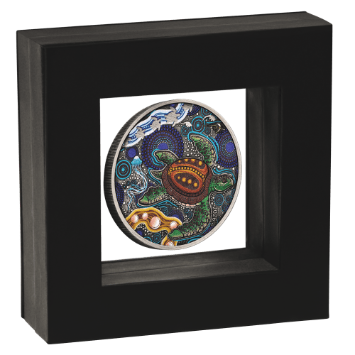 2 oz 2026 Yaunati Turtle Colourized Antiqued Silver Coin | Perth Mint