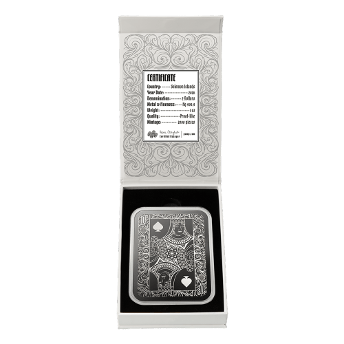 1 oz 2026 Queen of Spades Shaped Silver Coin | PAMP Suisse