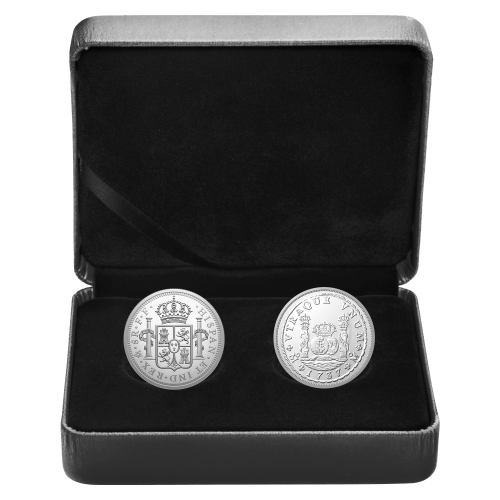 Set of 2 x 1 oz 2026 History of Canadian Currencies: The Spanish Dollar Proof Silver Coins | Royal Canadian Mint