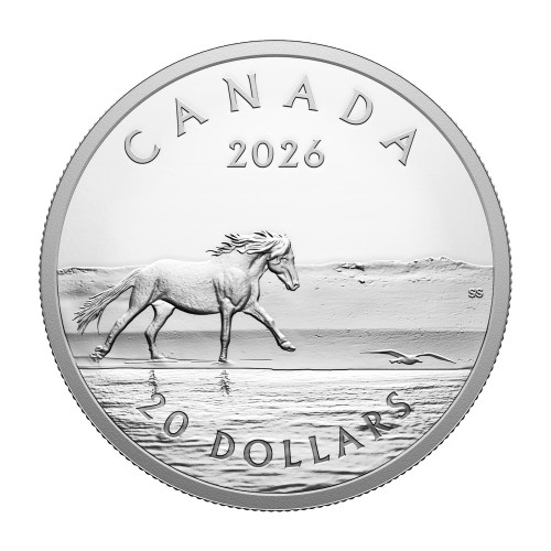 1 oz 2026 Sable Island Horses Proof Silver Coin | Royal Canadian Mint