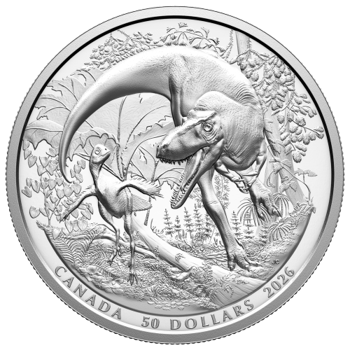 5 oz 2026 Mintlab: Exceptional Discoveries Dinosaurs of Canada Proof Silver Coin | Royal Canadian Mint