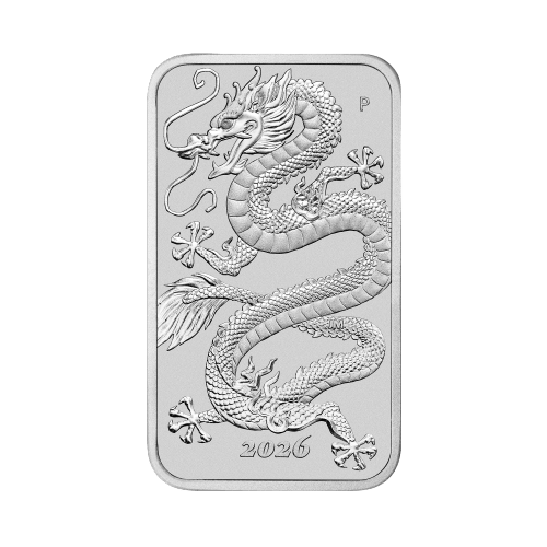 1 oz 2026 Dragon Rectangular Silver Coin | Perth Mint