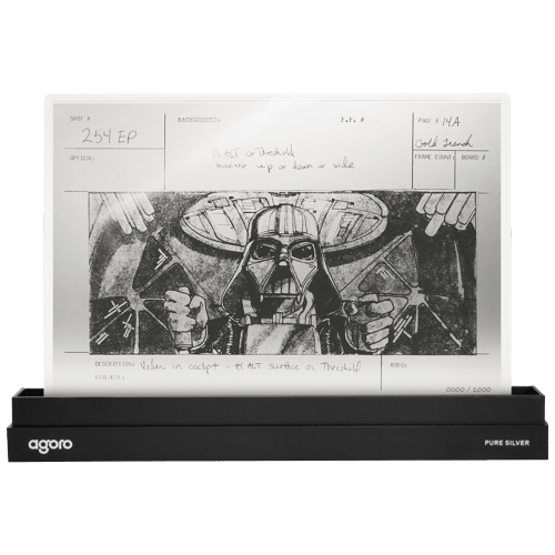 1 oz Star Wars Storyboard Sketch Series: Darth Vader Trench Run Silver Foil | Agoro by New Zealand Mint