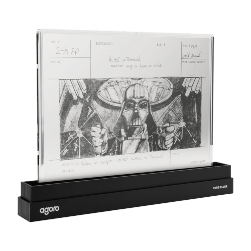 1 oz Star Wars Storyboard Sketch Series: Darth Vader Trench Run Silver Foil | Agoro by New Zealand Mint