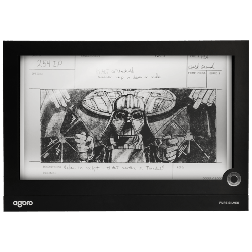 1 oz Star Wars Storyboard Sketch Series: Darth Vader Trench Run Silver Foil | Agoro by New Zealand Mint