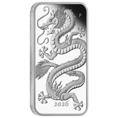 1 oz 2026 Dragon Rectangular Proof Silver Coin | Perth Mint