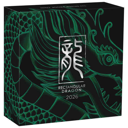 1 oz 2026 Dragon Rectangular Proof Silver Coin | Perth Mint