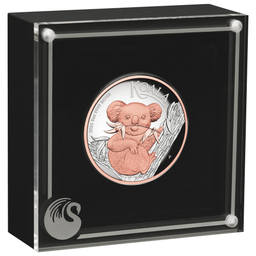 5 oz 2026 Australian Koala Rose Gold Plated High Relief Proof Gilded Silver Coin | Perth Mint