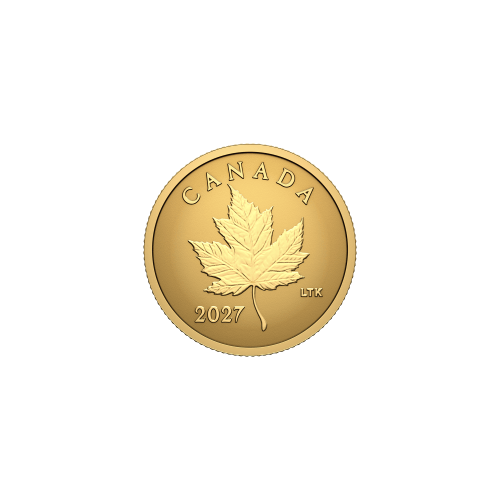 0.5 gram 2027 Iconic Canadian Maple Leaf Reverse Proof Gold Coin | Royal Canadian Mint