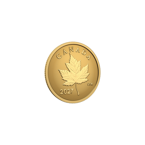 0.5 gram 2027 Iconic Canadian Maple Leaf Reverse Proof Gold Coin | Royal Canadian Mint