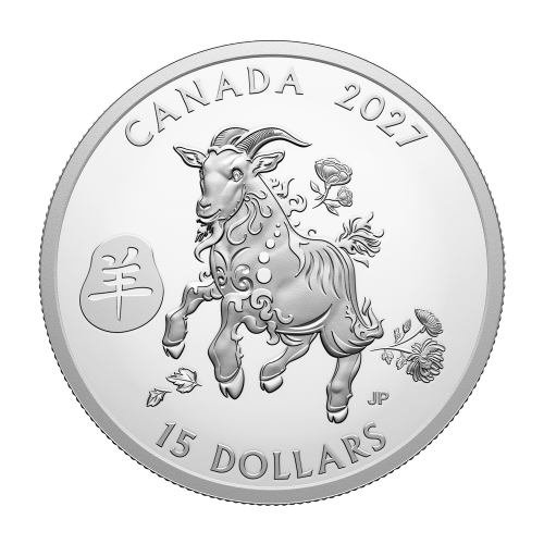 1 oz 2027 Lunar Year of The Goat Proof Silver Coin | Royal Canadian Mint