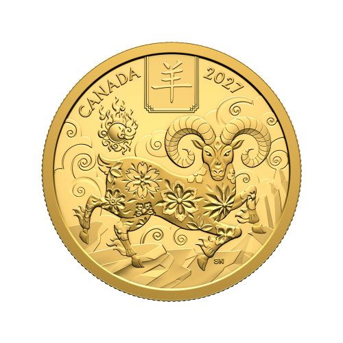 1/2 oz 2027 Lunar Year of The Goat Proof Gold Coin | Royal Canadian Mint