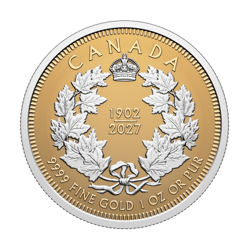 Set of 4 x 2027 125th Anniversary of The Coronation of King Edward VII Reverse Proof Fractional Gold Coins | Royal Canadian Mint