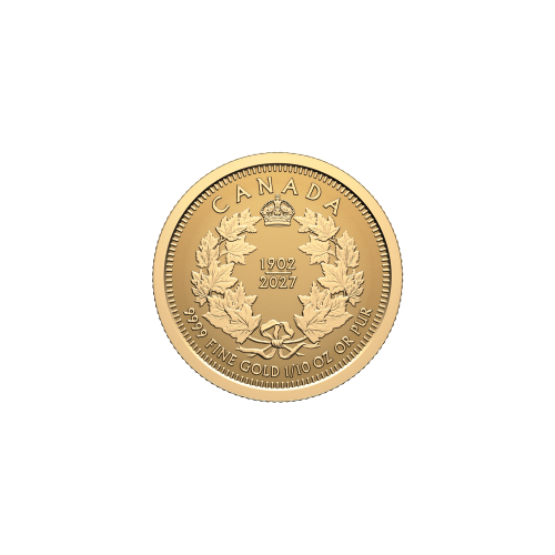Set of 4 x 2027 125th Anniversary of The Coronation of King Edward VII Reverse Proof Fractional Gold Coins | Royal Canadian Mint