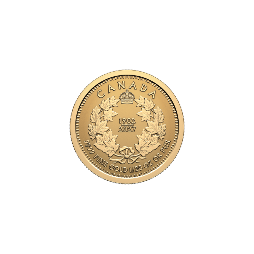 Set of 4 x 2027 125th Anniversary of The Coronation of King Edward VII Reverse Proof Fractional Gold Coins | Royal Canadian Mint