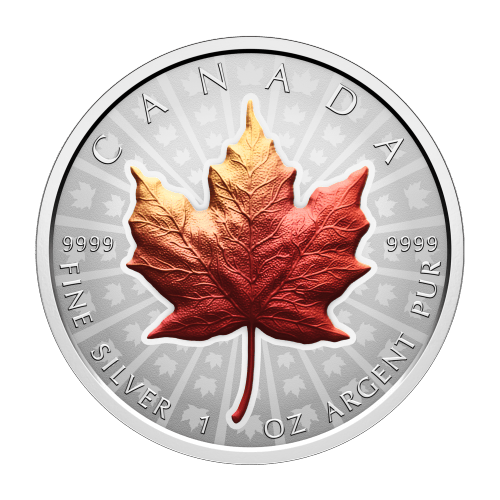 1 oz 2026 Ultra High Relief Maple Leaf Colourized Reverse Proof Silver Coin | Royal Canadian Mint