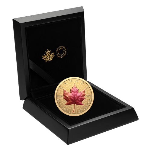 1 oz 2026 Ultra High Relief Maple Leaf Colourized Reverse Proof Gold Coin | Royal Canadian Mint